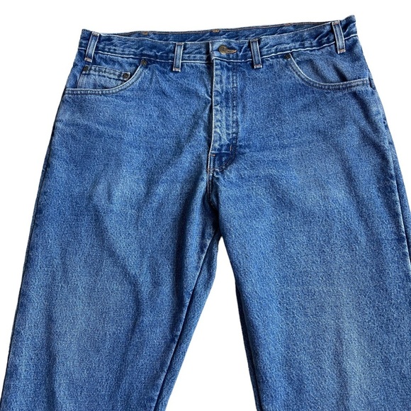 Big Bill Men’s Fleece Lined Work Denim Jeans Size 38x32 Blue Cold Weather Warm - Picture 2 of 9